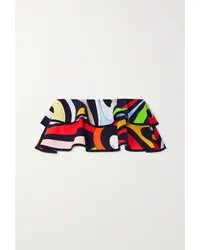 Emilio Pucci Marmo Bedrucktes Bandeau-bikini-oberteil Schwarz