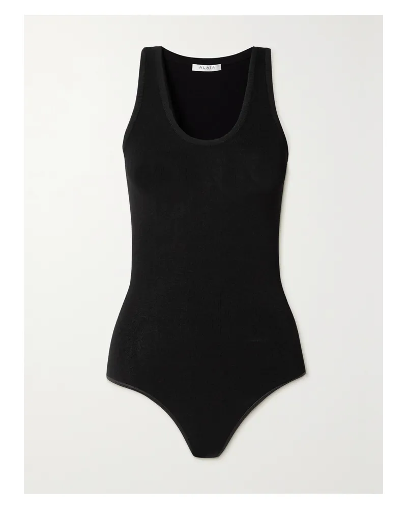 Alaïa Editions Stretch-knit Bodysuit - Black Black
