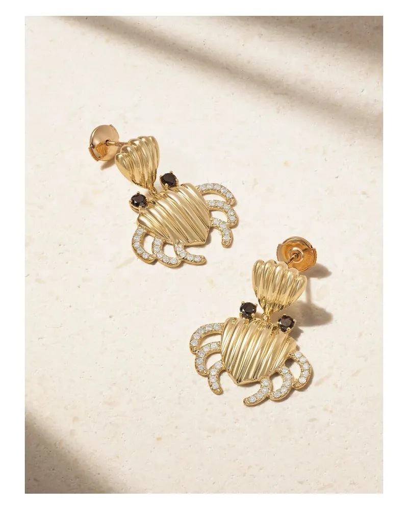 Yvonne Léon Ohrringe Aus 9 Karat Gold Mit Diamanten Gold