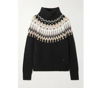 Ingrid Rollkragenpullover Aus Kaschmir Mit Fair-isle-muster - Schwarz