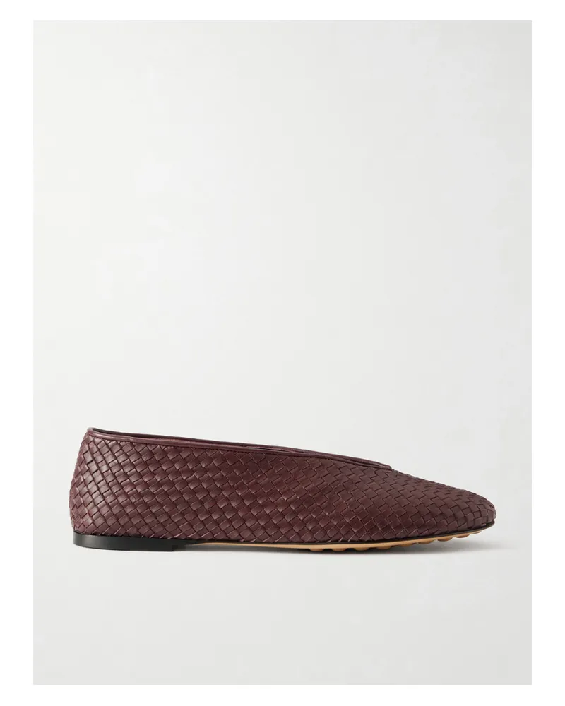 Bottega Veneta Ballerinas Aus Intrecciato-leder - Rot Rot