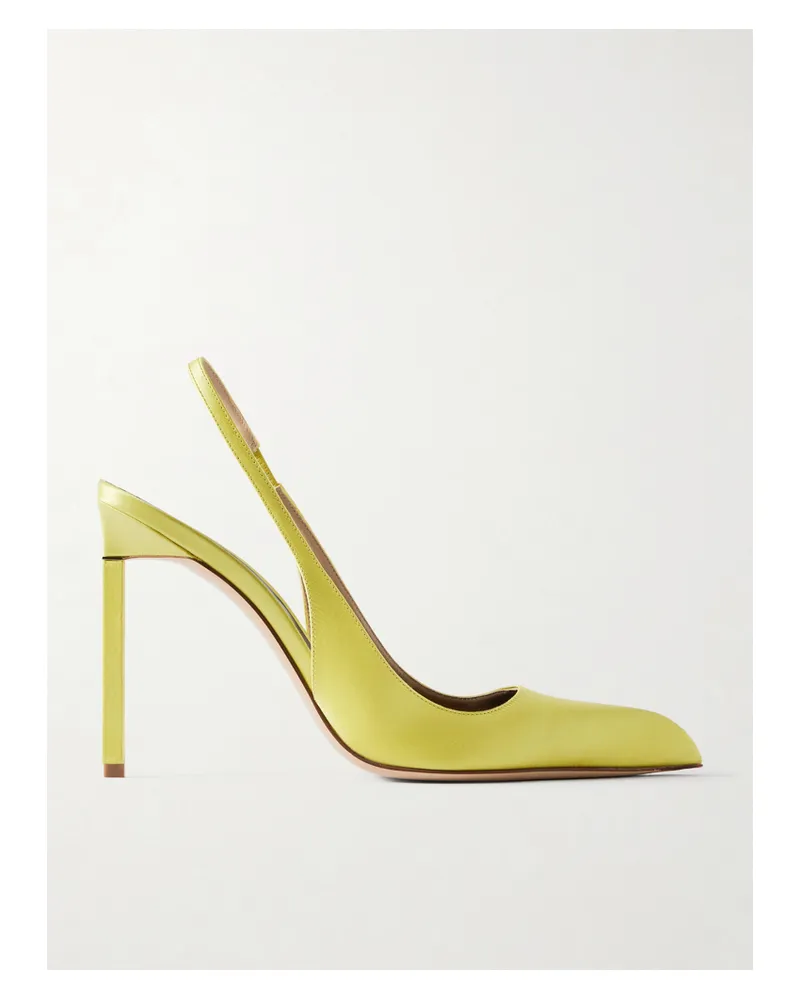Tom Ford Satin Slingback Pumps - Yellow Yellow