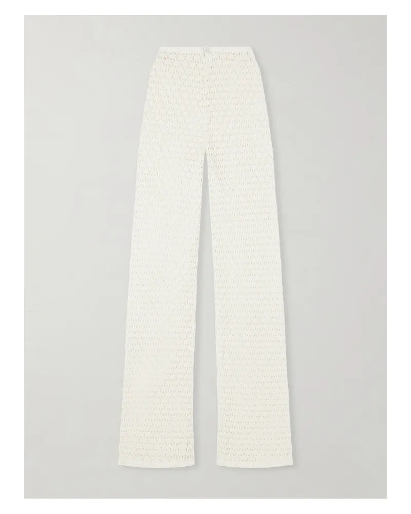 Sara Cristina Playa Crocheted Cotton Coverup - Neutrals Neutrals