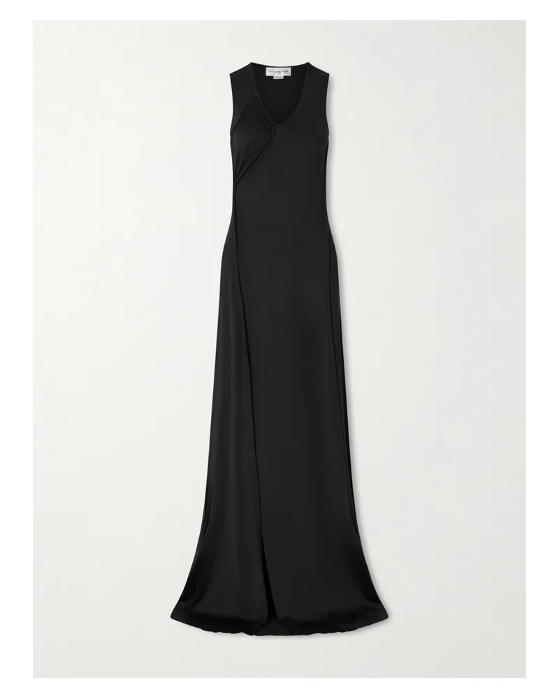 Victoria Beckham Robe Aus Satin Mit Raffungen - Schwarz Schwarz