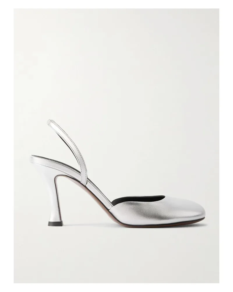 NEOUS Baten Slingback-pumps Aus Metallic-leder - Silber Silber