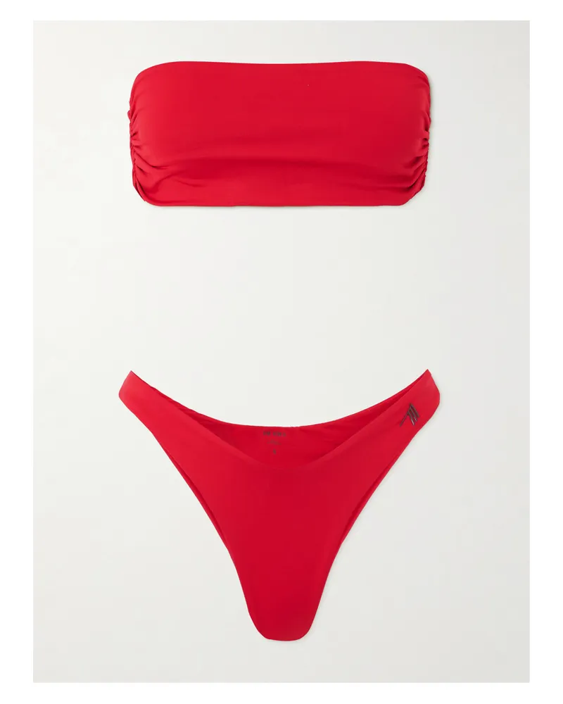 ATTICO Bandeau-bikini Mit Raffungen - Rot Rot
