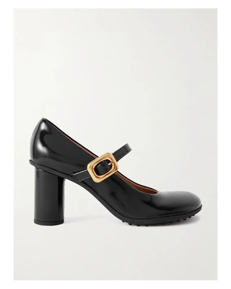 Bottega Veneta Atomic Mary-jane-pumps Aus Glanzleder - Schwarz Schwarz