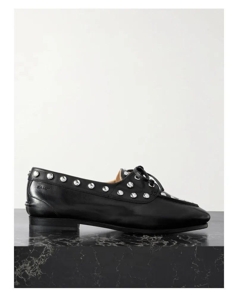 Bally Pathy Loafers Aus Leder Mit Nieten - Schwarz Schwarz