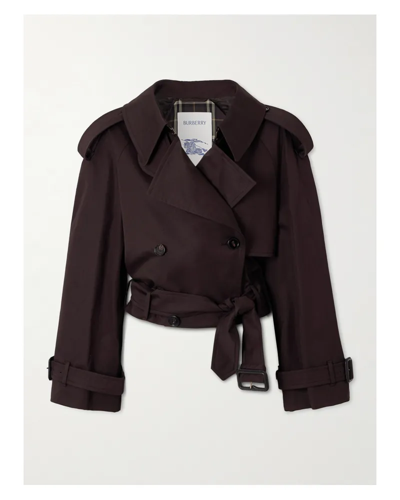 Burberry Dolebury Verkürzter Trenchcoat Aus Baumwollgabardine - Braun Braun