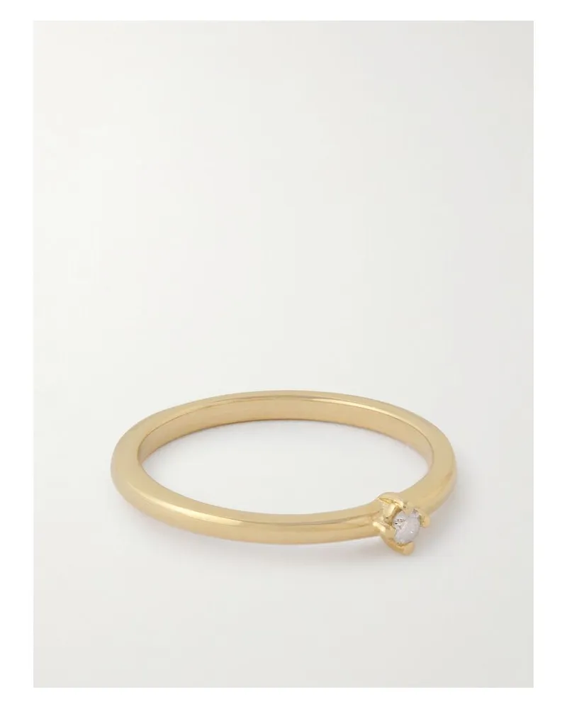 Stone & Strand Tiny Ring Aus 14 Karat Gold Mit Diamant Gold