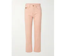 Clapotis Paso Cropped High-rise Straight-leg Jeans - Pink