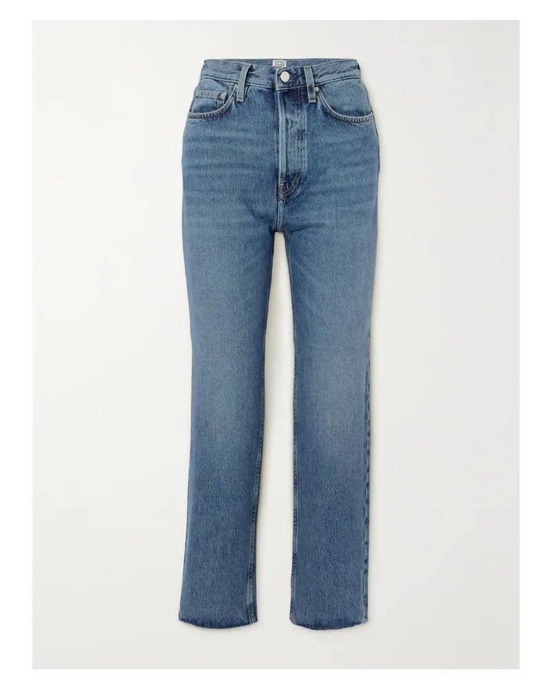 Totême Net Sustain Classic Cut Hoch Sitzende Jeans Mit Geradem Bein Aus Bio-denim - Blau Blau