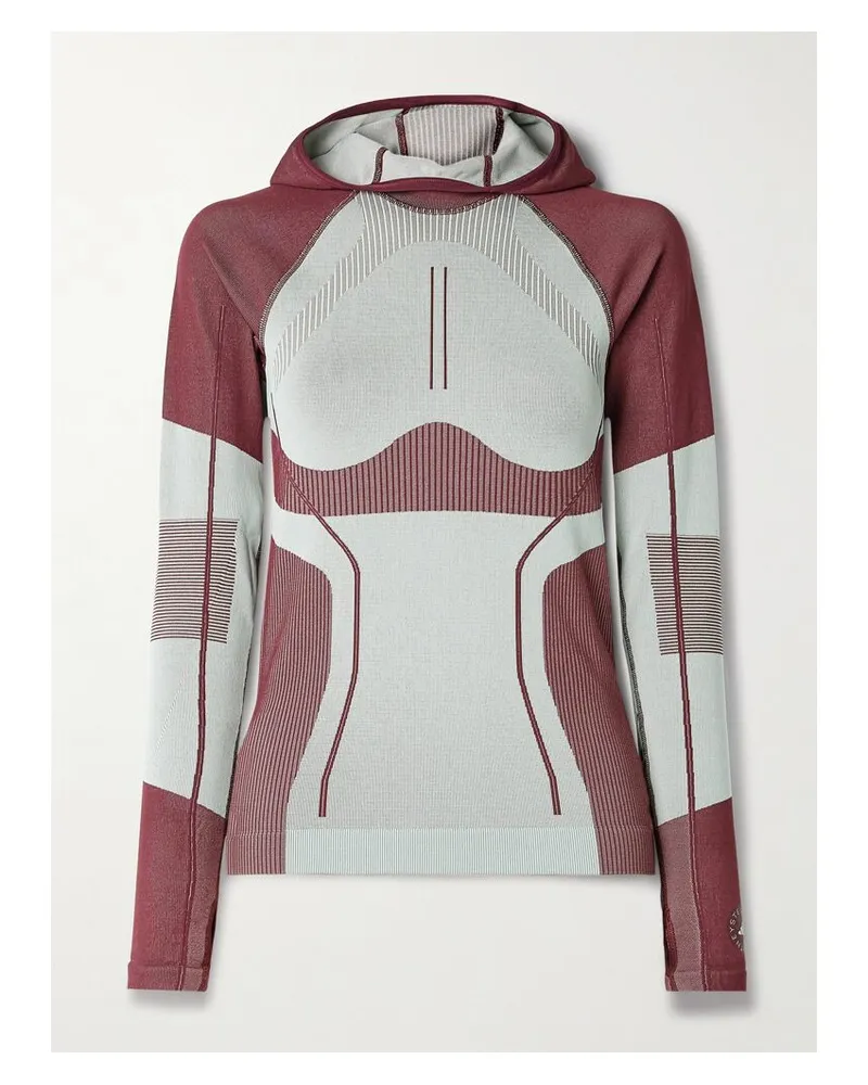 adidas Truenature Kapuzenoberteil Aus Recyceltem, Geripptem Stretch-strick Mit Jacquard-muster - Grün Grün