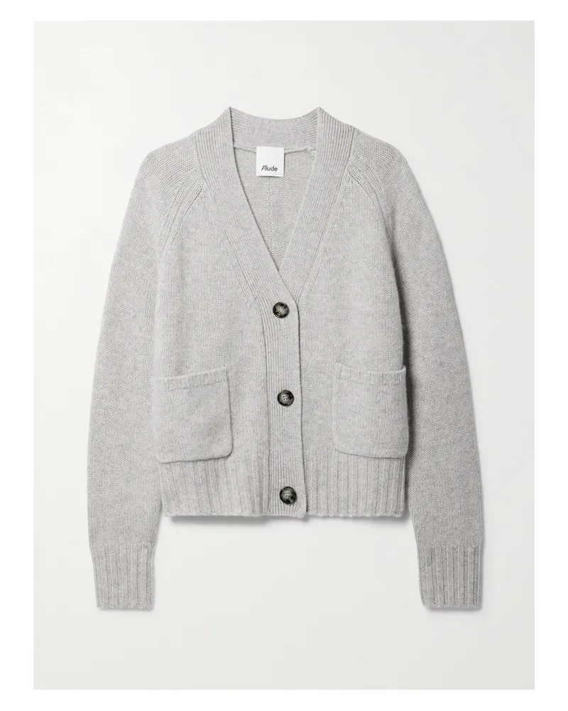 ALLUDE Net Sustain Wool And Cashmere-blend Cardigan - Gray Gray