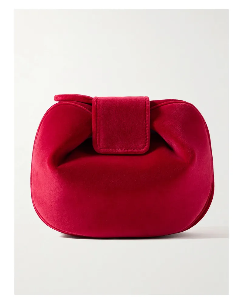 Gabriela Hearst Soft Demi Velvet Clutch - Red Red