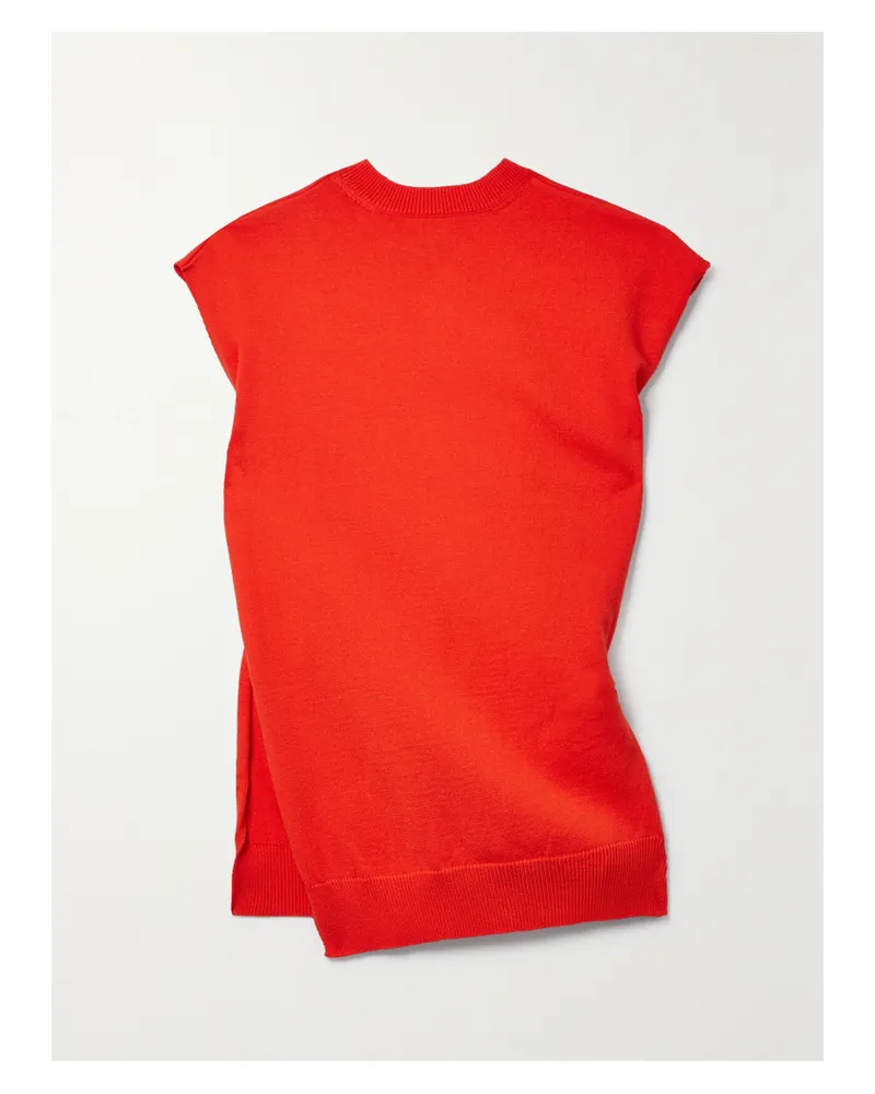 A.W.A.K.E. Ärmelloser Pullover Aus Strick Zum Binden - Rot Rot