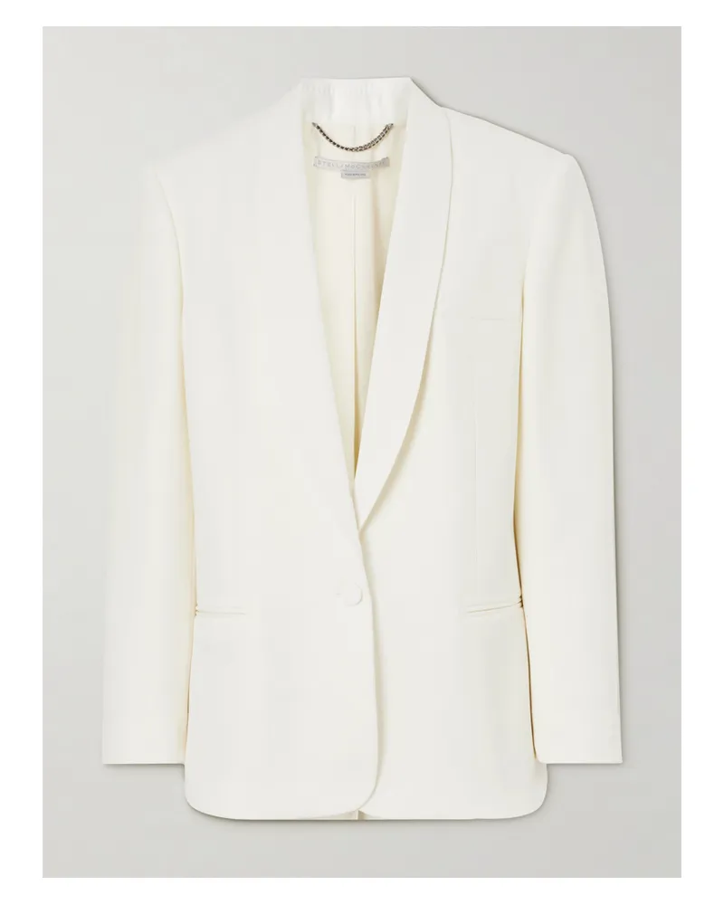 Stella McCartney Net Sustain Oversized-blazer Aus Woll-twill - Weiß Weiß