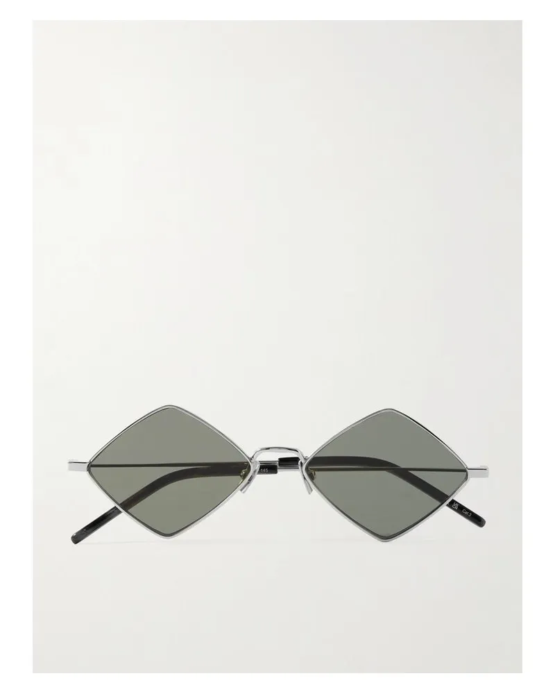 Saint Laurent Lisa Sonnenbrille Mit Eckigem Rahmen Aus Metall - Silber Silber