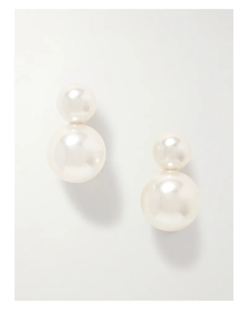 Jennifer Behr Iris Gold-tone Faux Pearl Earrings - Ivory Ivory