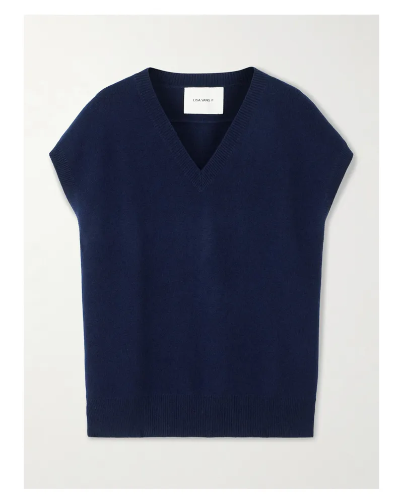 Lisa Yang Navarra Kaschmirpullunder - Blau Blau