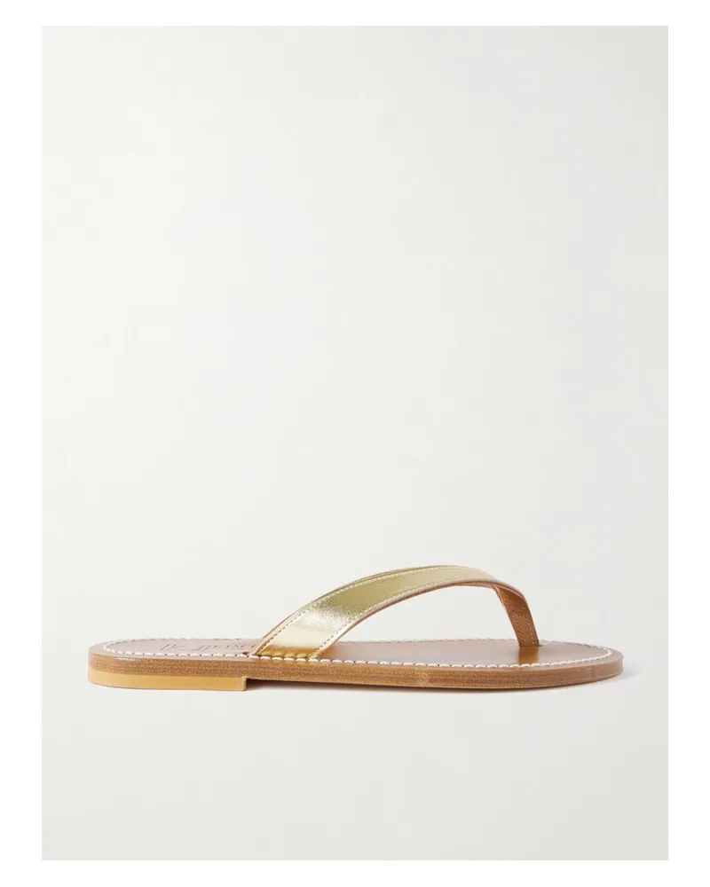 K.Jacques  Torino Zehensandalen Aus Metallic-leder - Gold Gold