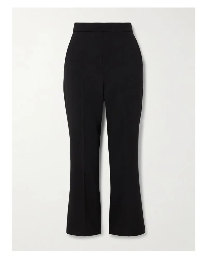 Max Mara Verkürzte Hose Mit Schmalem Bein Aus Crêpe Aus Einer Wollmischung - Schwarz Schwarz