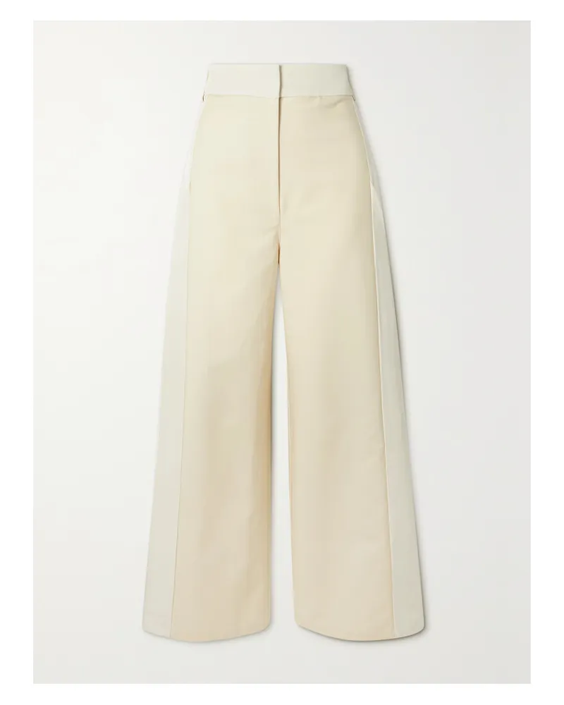 KHAITE Leon Hose Mit Geradem Bein Aus Baumwolle - Wollweiß Wollweiß