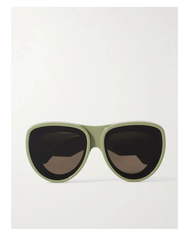 Loewe Paula's Ibiza Oversized-pilotensonnenbrille Aus Azetat - Grün Grün