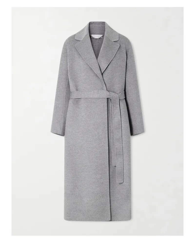 Stella McCartney Iconic Stella Mantel Aus Wolle Mit Bindegürtel - Grau Grau