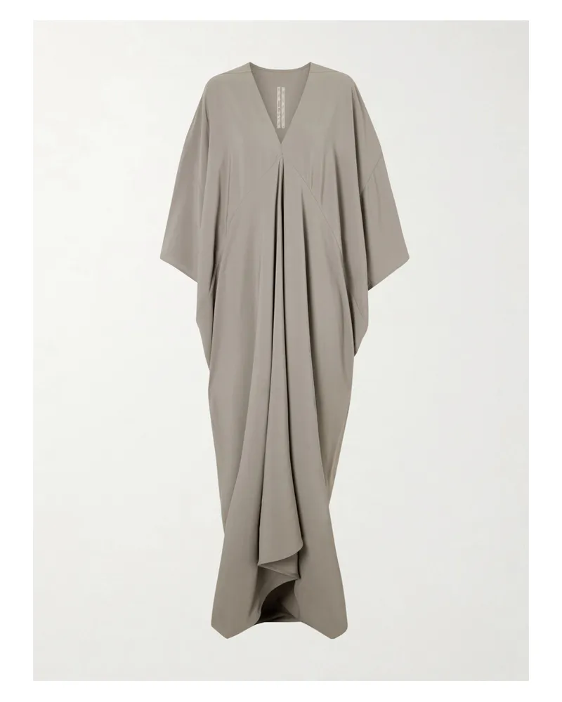 Rick Owens Tommykite Maxikleid Aus Crêpe Mit Falten - Grau Grau