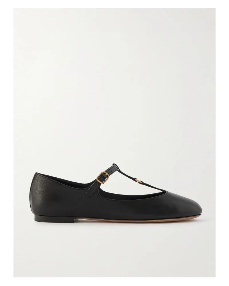 Chloé Marcie Ballerinas Aus Leder Mit Verzierung - Schwarz Schwarz