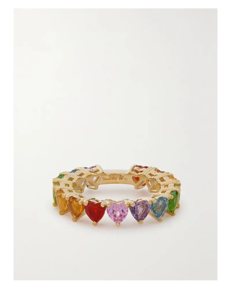 Yvonne Léon Mini Alliance Ring Aus 9 Karat Gold Mit Mehreren Steinen Gold