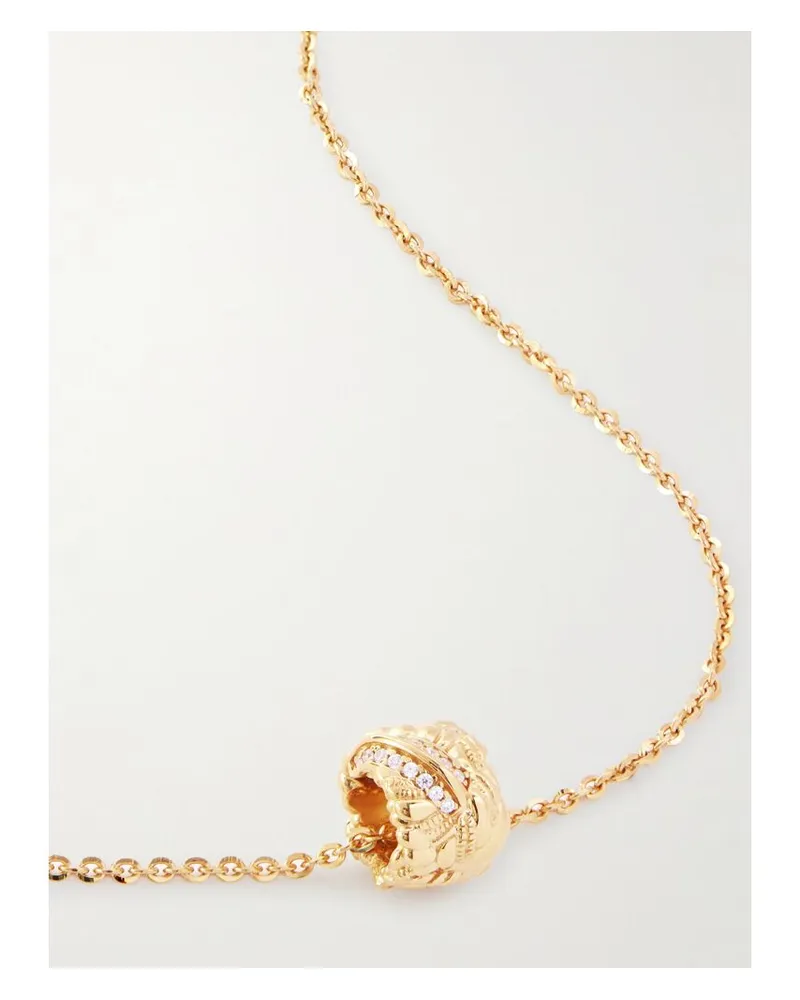 Bottega Veneta Vergoldete Kette Mit Kristallen Gold