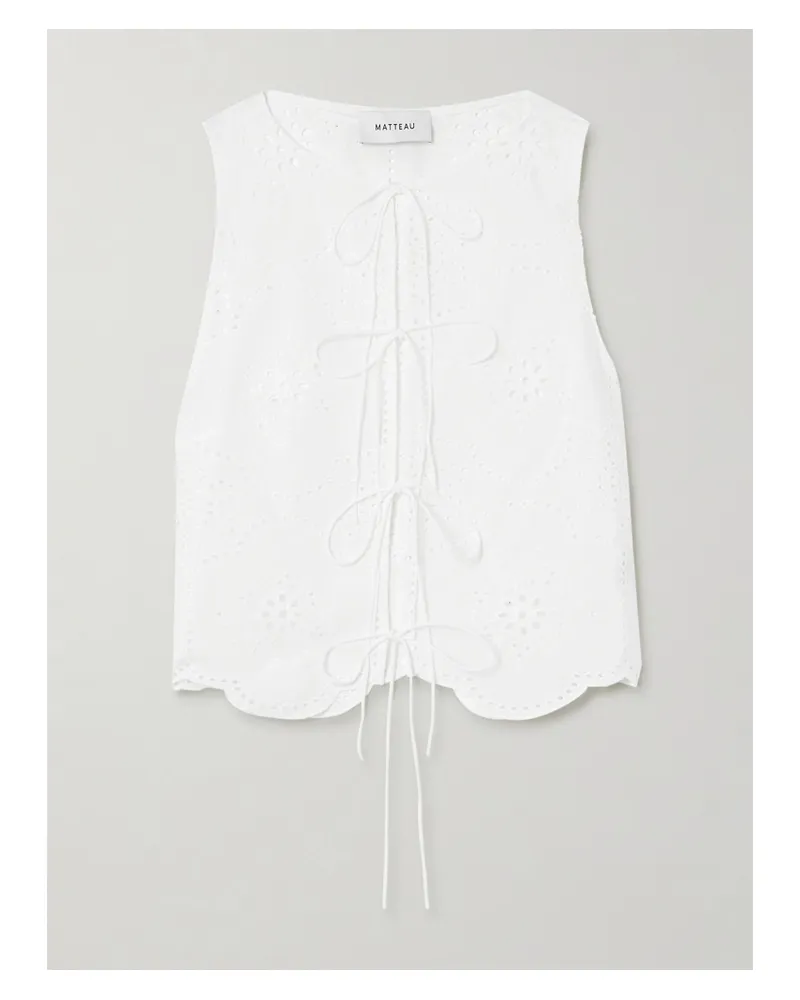 Matteau Scalloped Broderie Anglaise Cotton Top - White White