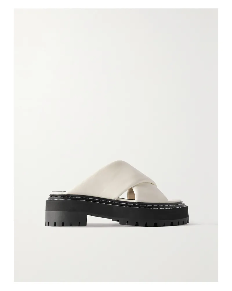 Proenza Schouler Plateausandalen Aus Leder - Creme Creme