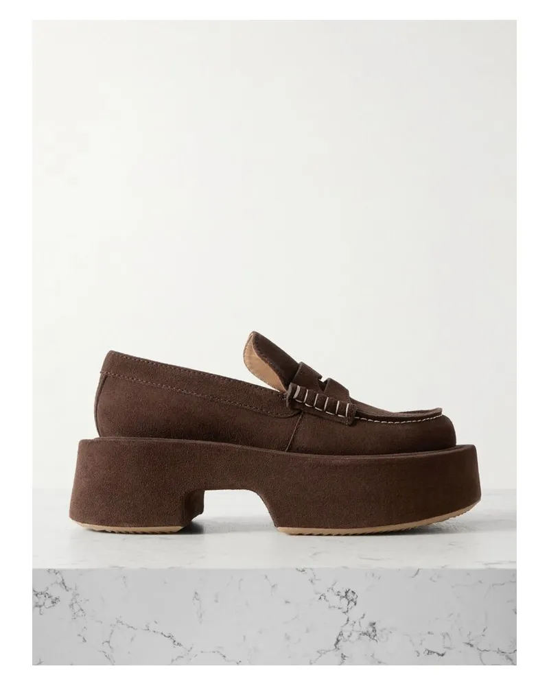J.W.Anderson Plateau-loafers Aus Veloursleder - Braun Braun