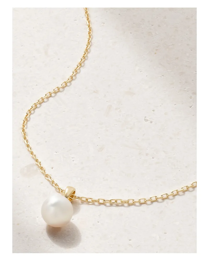 Mikimoto Kette Aus 18 Karat Gold Mit Perle Gold