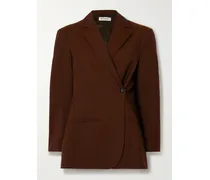 Doppelreihiger Blazer Aus Einer Woll-mohairmischung - Braun