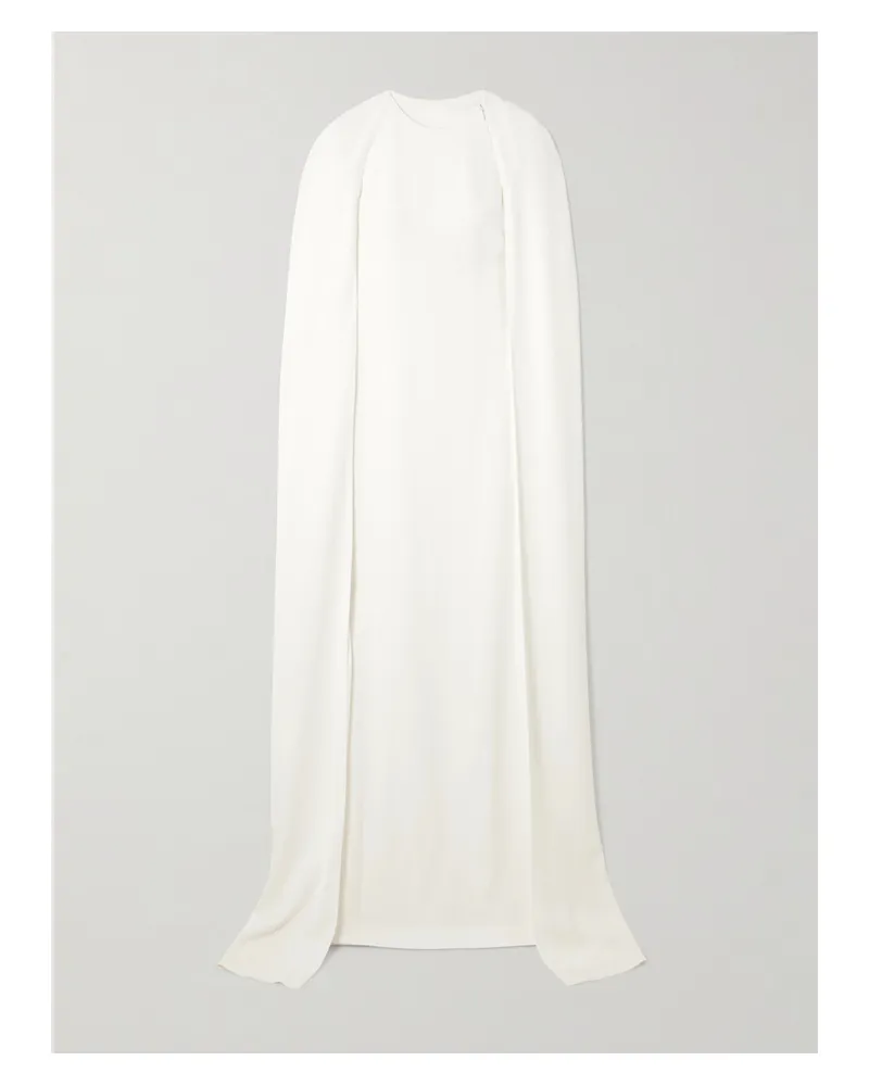 Stella McCartney Cape-effect Stretch-cady Gown - White White