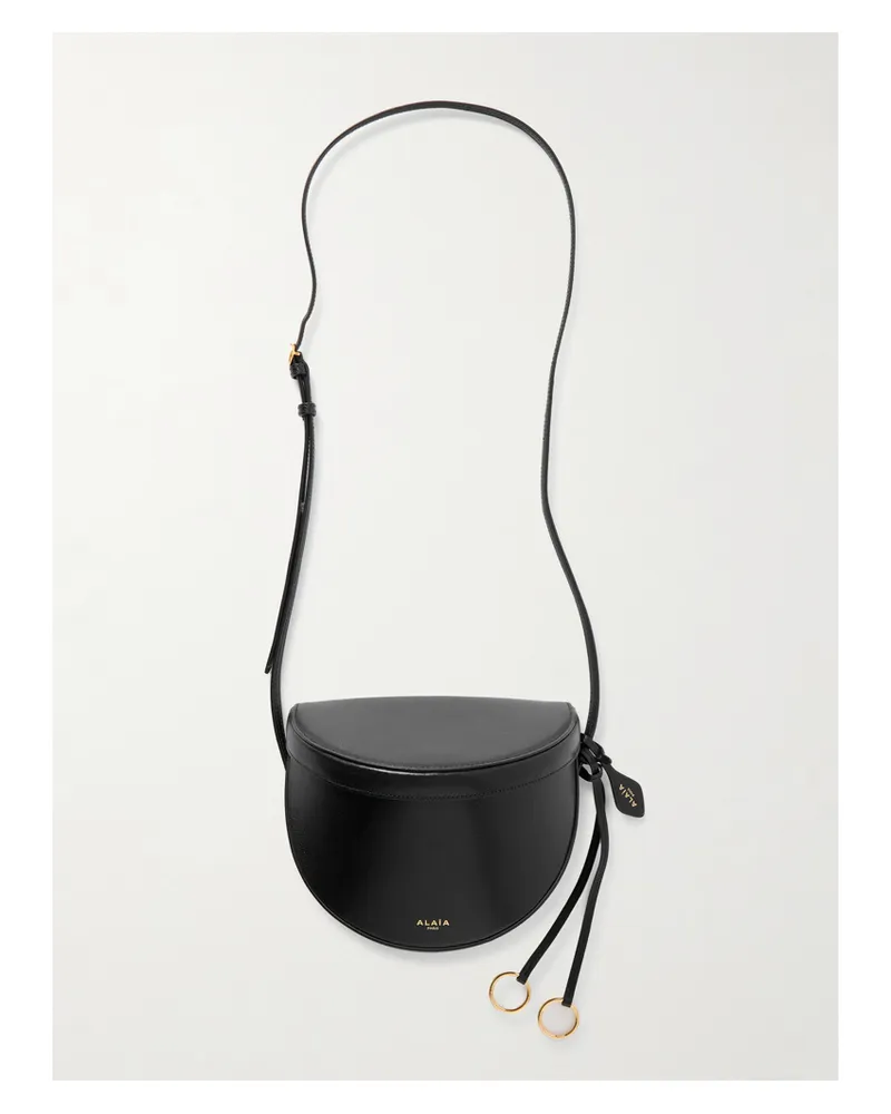 Alaïa Schultertasche Aus Strukturiertem Leder - Schwarz Schwarz