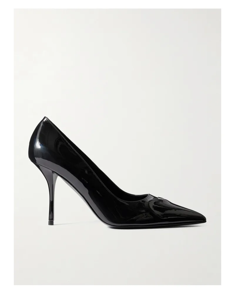 Alaïa 90 Pumps Aus Lackleder - Schwarz Schwarz