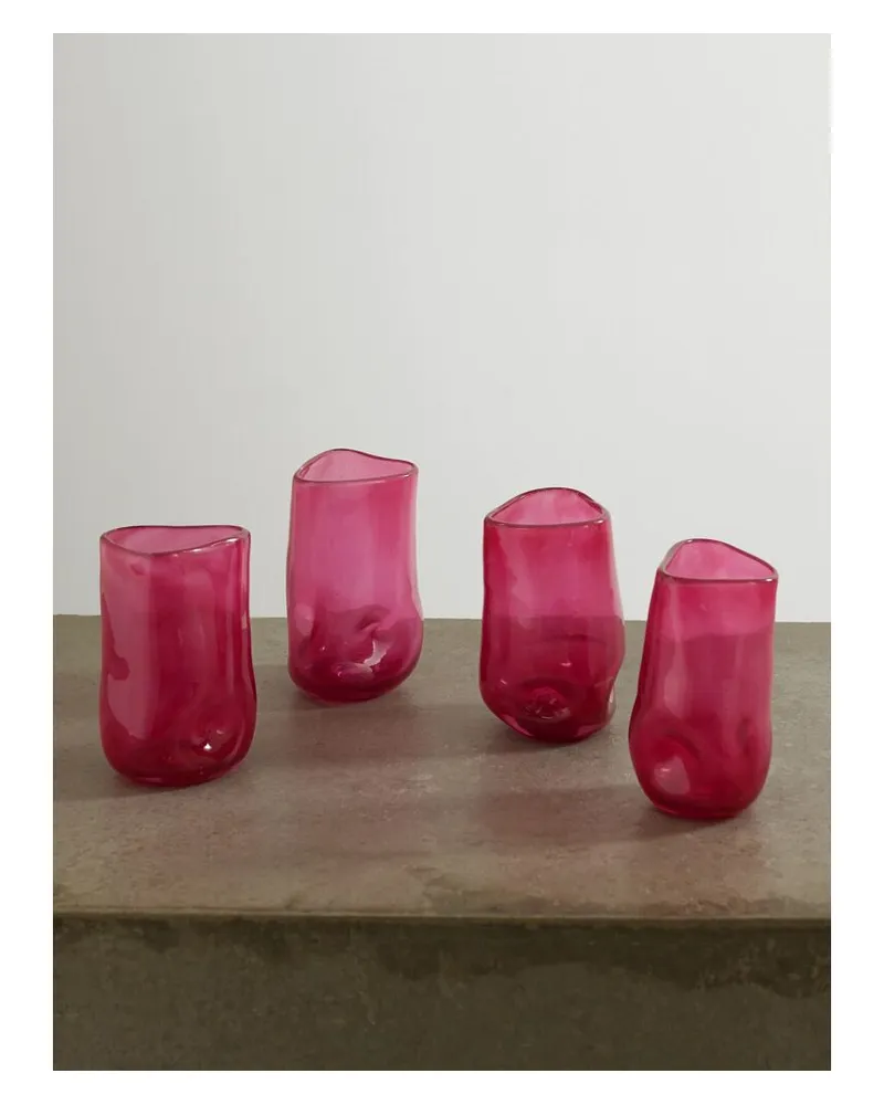 Completedworks Set Aus Vier Bechern Aus Recyceltem Glas - Lila Lila