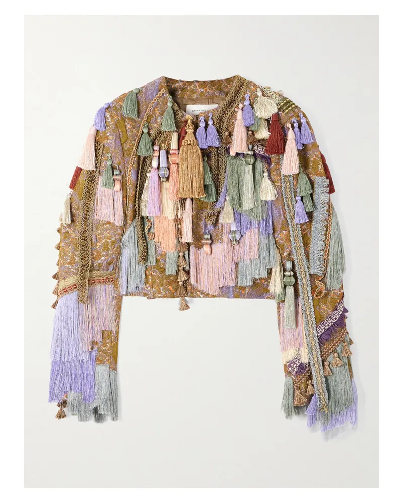 Dries van Noten Jacke Aus Cloqué Mit Troddeln - Mehrfarbig Mehrfarbig