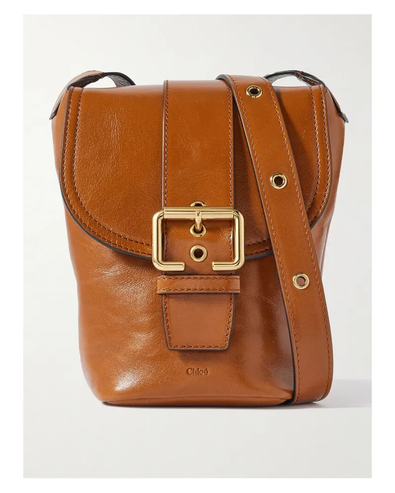 Chloé Camera Schultertasche Aus Leder - Braun Braun