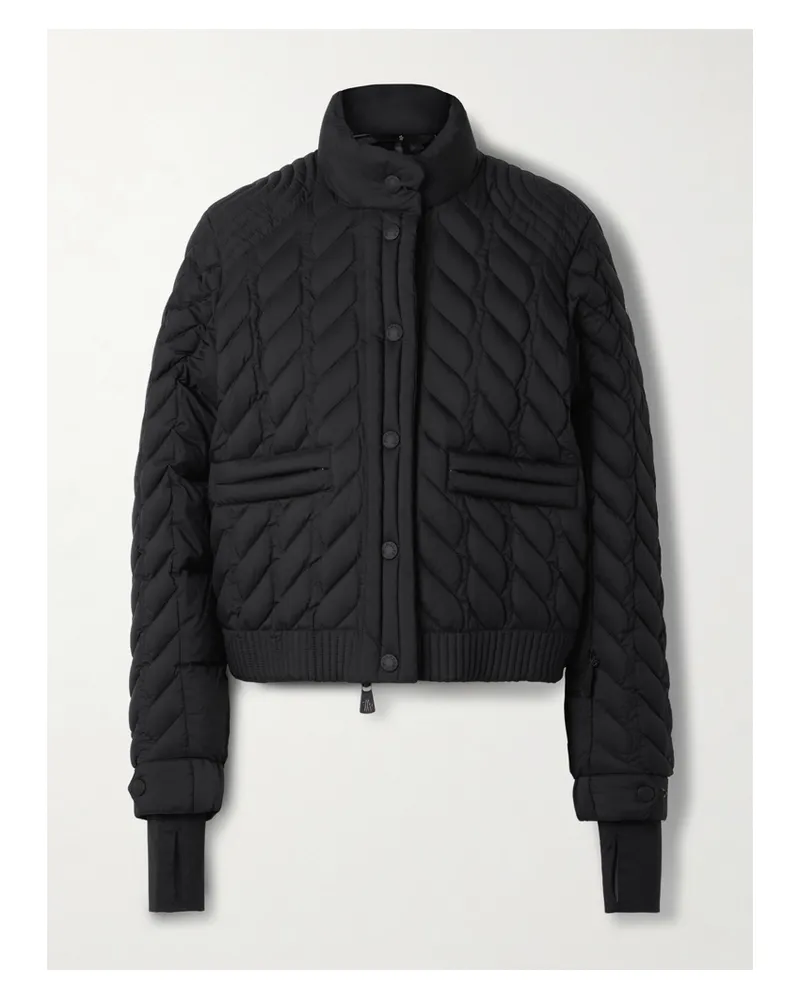 Moncler Anaga Quilted Down Ski Jacket - Black Black