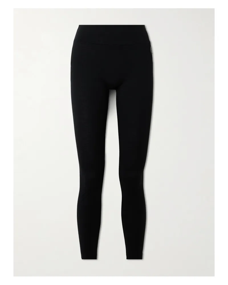 WE NORWEGIANS Ski Basic Leggings Aus Stretch-wolle - Schwarz Schwarz