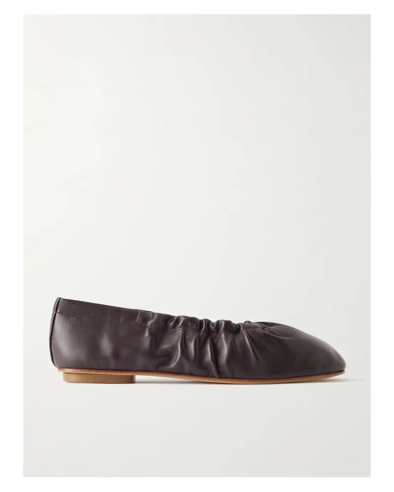 Le Monde Béryl Mica Ballerinas Aus Leder Mit Raffungen - Lila Lila