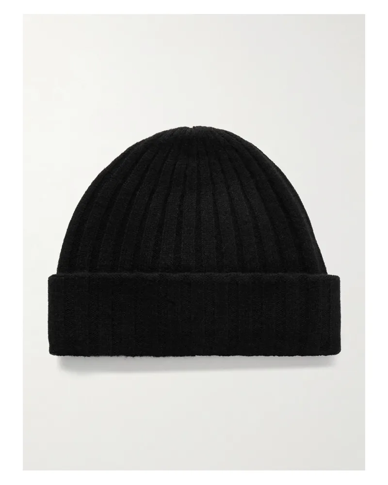 Totême Ribbed Cashmere Beanie - Black Black