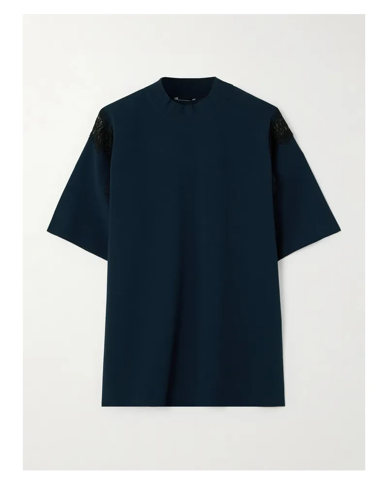 Stella McCartney T-shirt aus Strukturiertem Jersey Blau