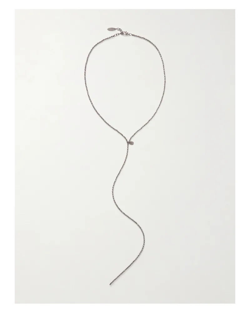 Brunello Cucinelli Beaded Silver Necklace Silver